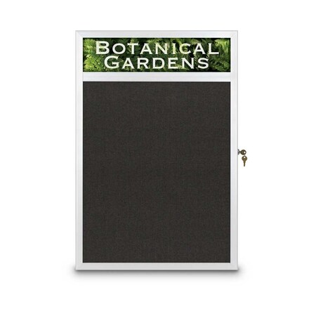United Visual Products Open Faced Traditional Corkboard, 60x48" UV644A-BLACK-DBURGU